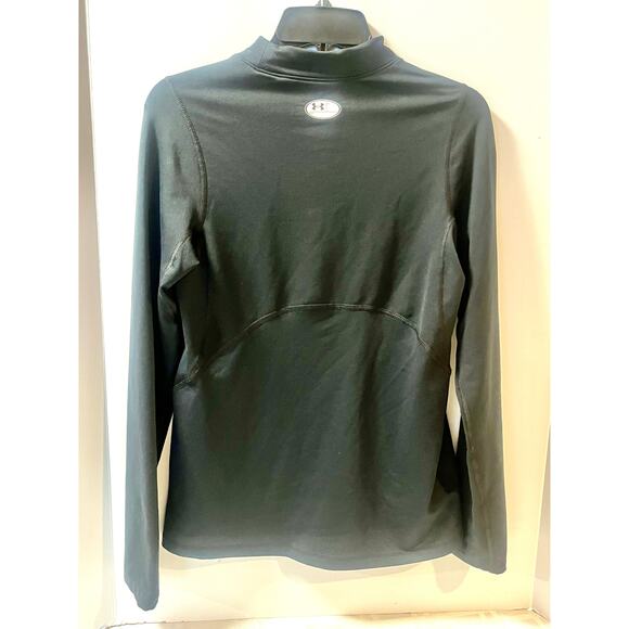 UNDER ARMOUR ColdGear Black Long Sleeve Mock Neck Compression Shirt Top Base YXL - Picture 4 of 6